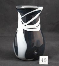Vase #40 - Black with White 202//226